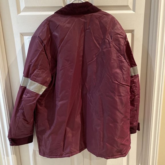 Vintage Toronto Transit Commission Coat TTC Uniform Subway Bus Size 46 Burgundy - Picture 7 of 12